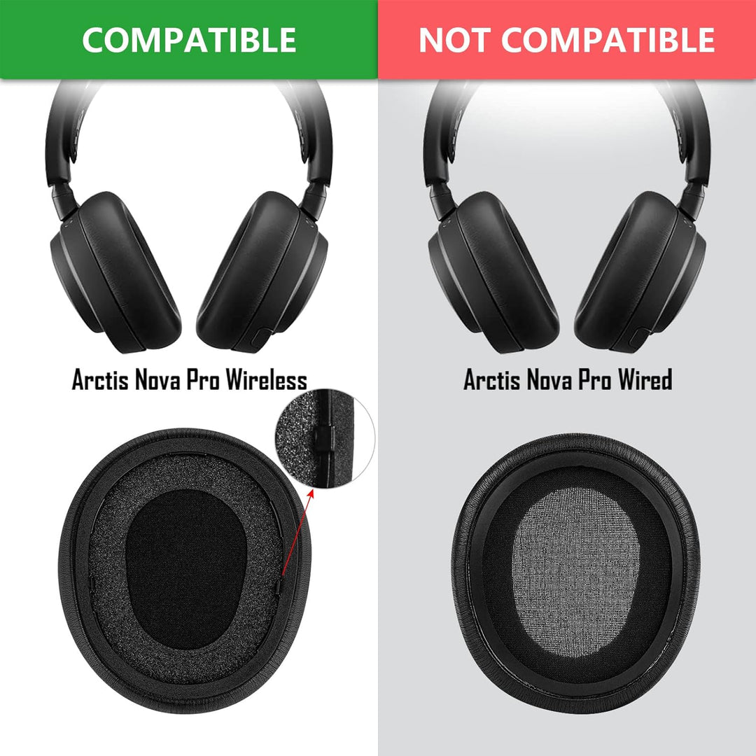 Geekria QuickFit Ersatz-Ohrpolster für SteelSeries Arctis Nova Pro kabellose Kopfhörer Ohrpolster, H