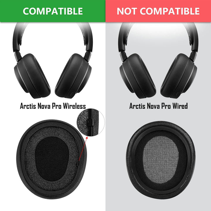 Geekria QuickFit Ersatz-Ohrpolster für SteelSeries Arctis Nova Pro kabellose Kopfhörer Ohrpolster, H