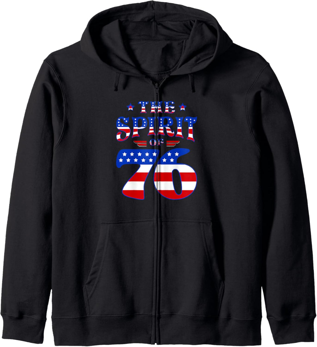 Vintage The Spirit 76 4. Juli Patriotische Amerikaner Kapuzenjacke