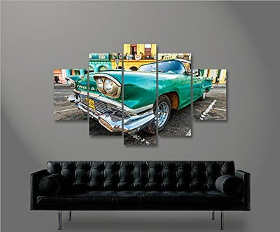 islandburner Bild Bilder auf Leinwand Taxi Cuba Havanna Kuba MF XXL Poster Leinwandbild Wandbild Dek