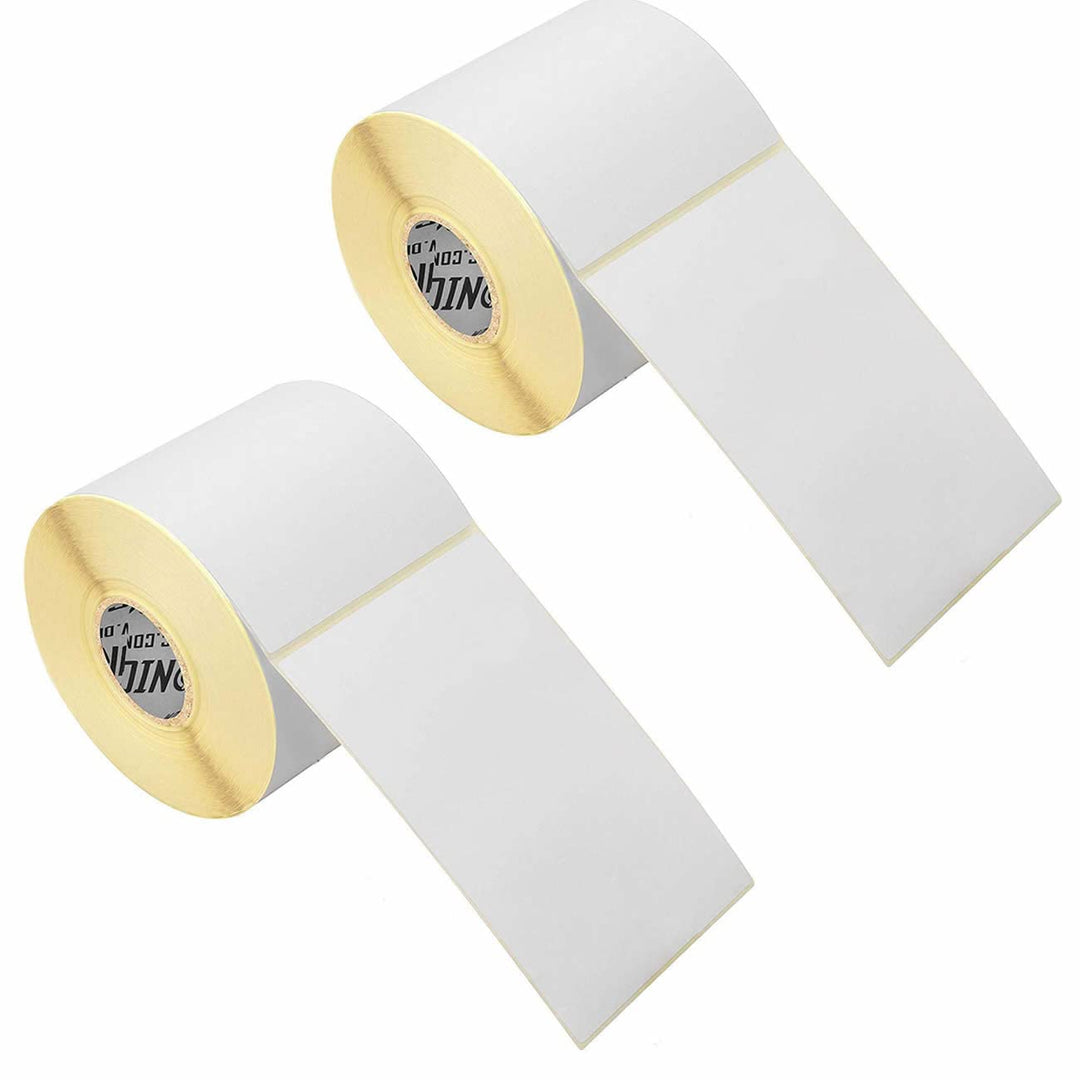 Thermo-Etiketten für Zebra Drucker GK420D GX420D GK420T (1000 Etiketten), Weiss, 100 x 150