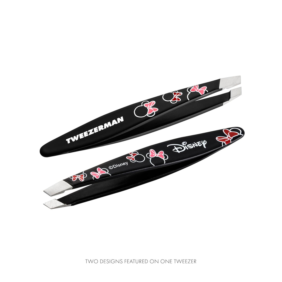 TWEEZERMAN Disney's Minnie Mouse Ear Esistable Mini Schräge Pinzette Schwarz, Schwarz