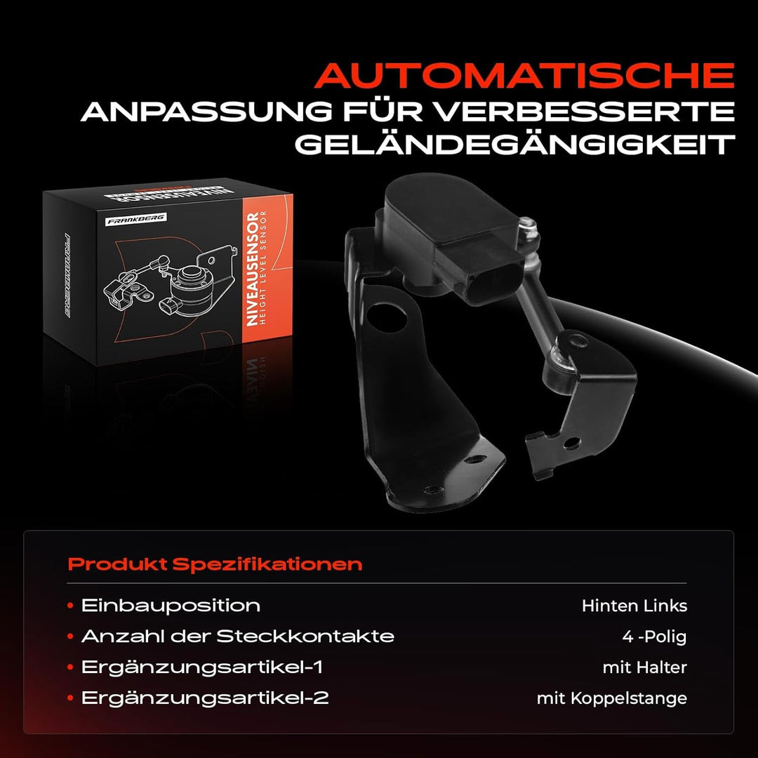 Höhensensor Niveauregulierung Hinten links für A8 4E 4E2 4E8 P-h-a-e-t-o-n 3D 3D1 3D2 3D3 3D4 3D6 3D
