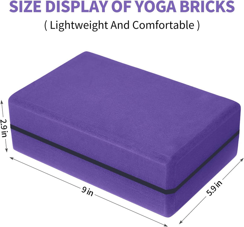 Fiita Hochstabiler Yoga Block- 2er Set Klotz auch für Anfänger Meditiation & Pilates, Fitness Zubehö