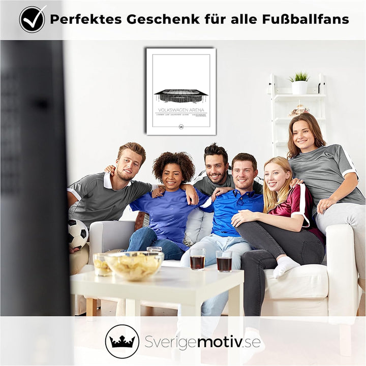 Sverigemotiv.se Stadium Posters (Wolfsburg - Volkswagen Arena, 40x50 cm) 40x50 cm Wolfsburg - Volksw