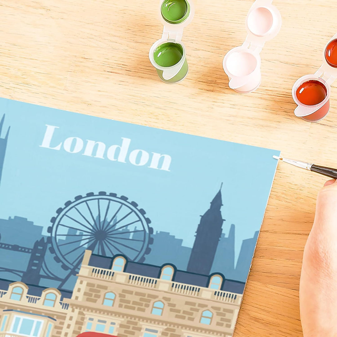 Ravensburger CreArt 23525 - Farbenfrohes London - Malen nach Zahlen Erwachsene, DIY Malset mit Pinse
