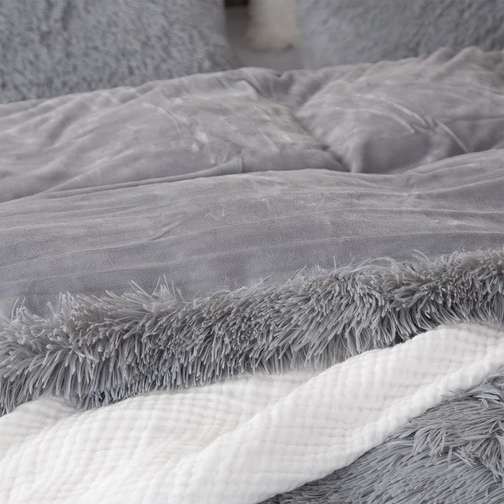 EMME Plüsch Bettwäsche Set 200x200cm Biber Flauschige Bettdecke Set für Bett Shaggy und Plüsch weich