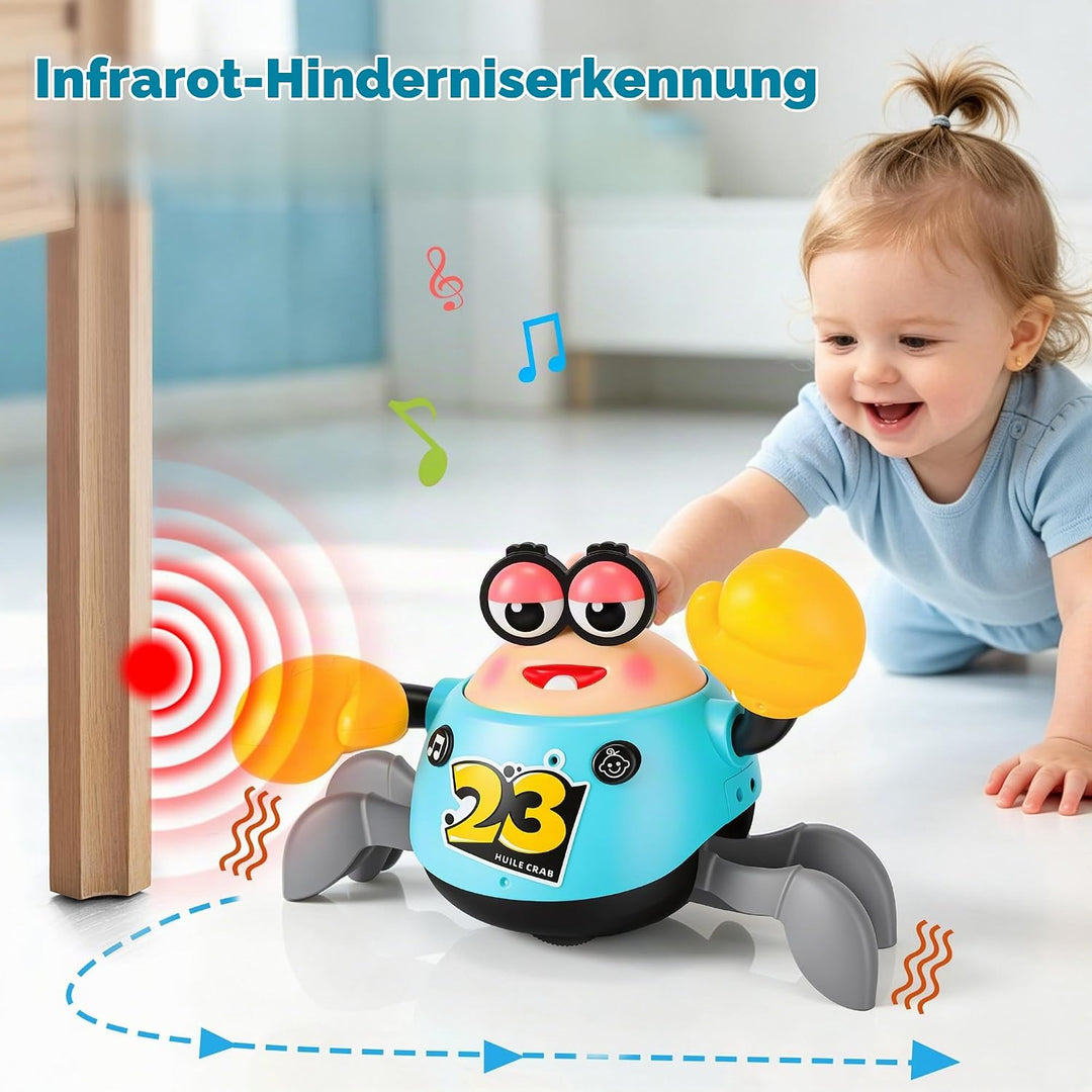 Krabbe Baby Spielzeug 6-12 Monate Krabbelspielzeug Tummy Time Toy | Interaktives mit Musik und Licht