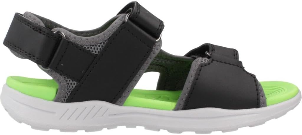 Geox Jungen J Vaniett Boy B Sandalen, Black Green