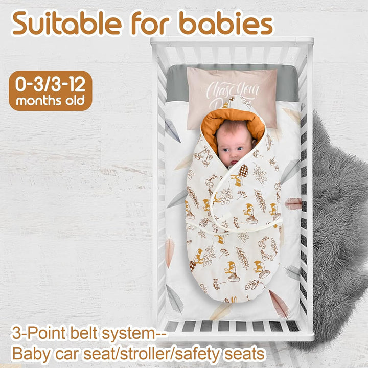 Einschlagdecke Babyschale für Buggy Universal Fusssack Babydecke Baumwolle Baby Pucksack für Kinderw