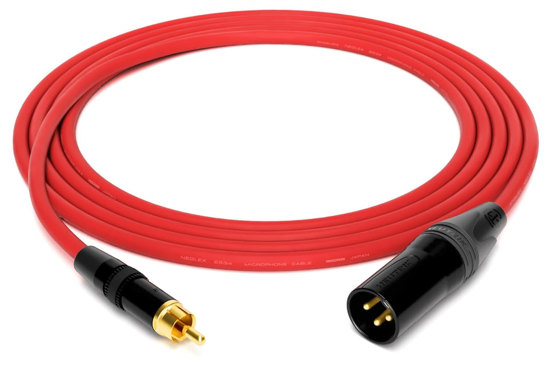 enoaudio Mogami 2534 Quad Professionel Studio Kabel | Neutrik Gold Cinch RCA - XLR male | HiFi, 7,0