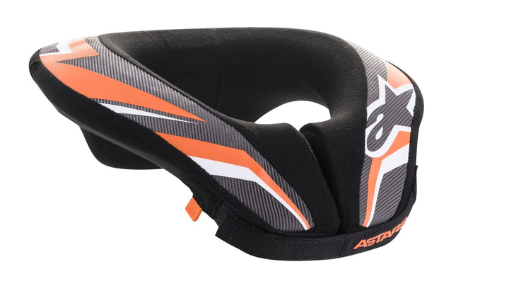 Alpinestars Sequence Jugend Motocross Nackenschutz (Black/Orange,L/XL), 6741018-148-L-XL L-XL BLACK