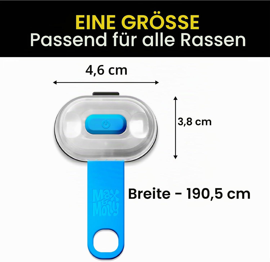 Max & Molly Matrix Ultra LED, Hundelicht für Geschirr, Leine & Halsband, Blau, Wasserfest, USB Wiede