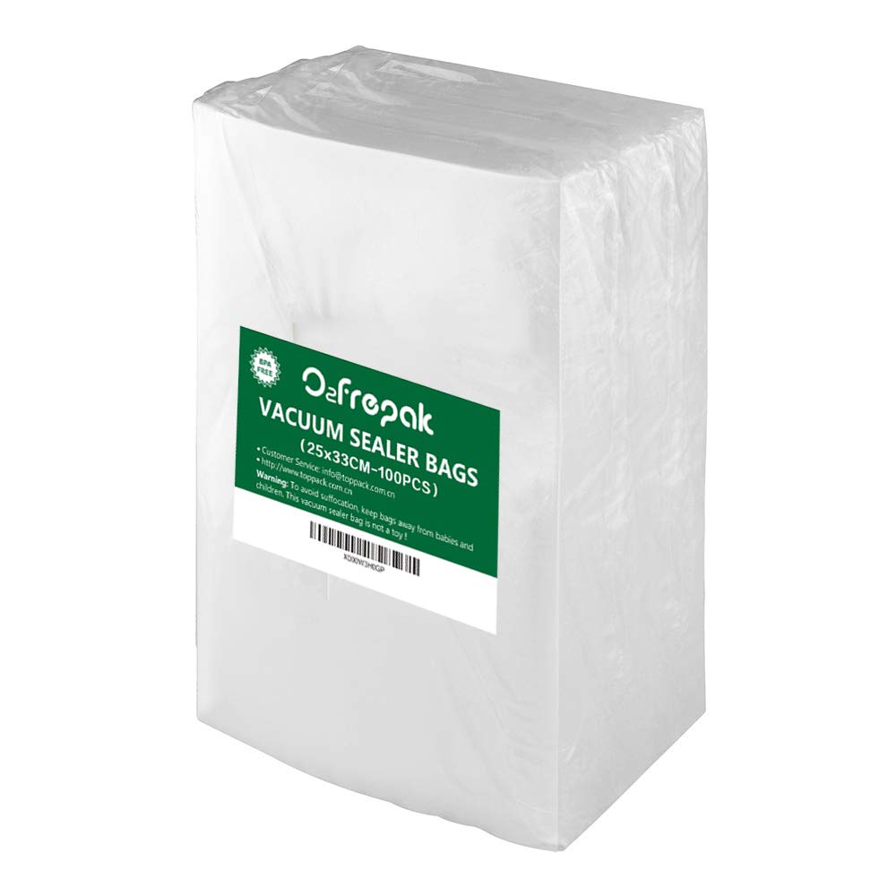 O2frepak 100 Beutel 25x33cm Vakuumier Beutel Vakuumbeutel für Lebensmittel,BPA-Frei Sous Vide Vakuum