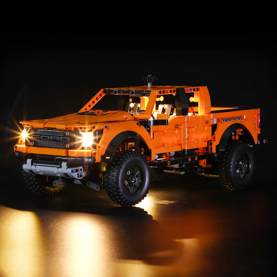 GEAMENT LED Licht-Set Kompatibel mit Lego Ford F-150 Raptor Pick-Up Truck - Beleuchtungsset für Tech