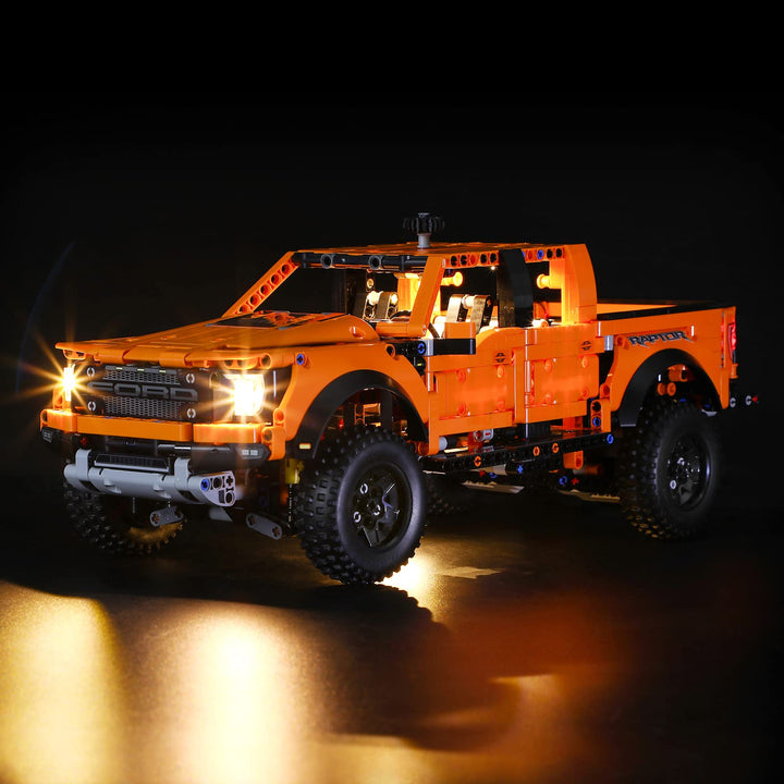 GEAMENT LED Licht-Set Kompatibel mit Lego Ford F-150 Raptor Pick-Up Truck - Beleuchtungsset für Tech