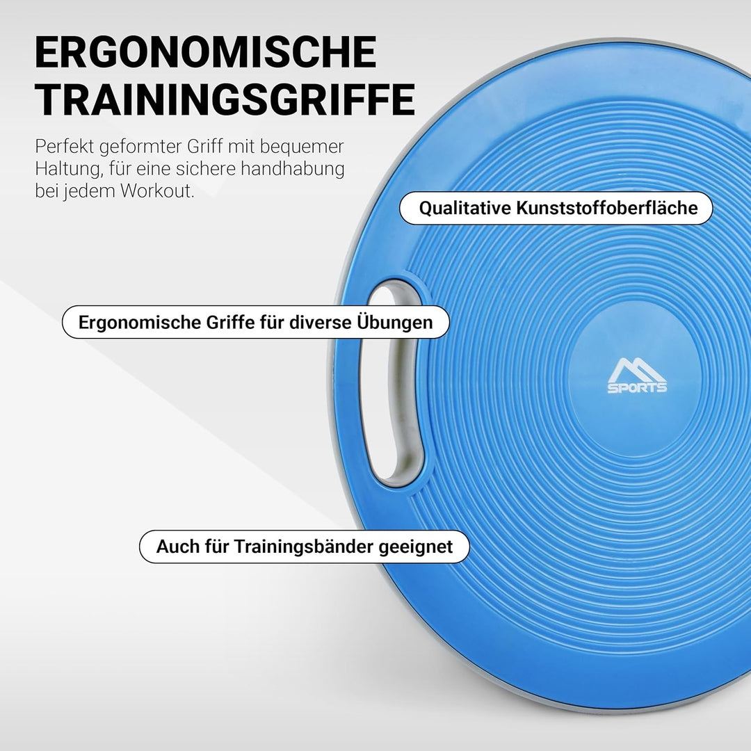 MSPORTS Balance Board Premium 40 cm Durchmesser inkl. Übungsposter und Work Out App GRATIS - Therapi