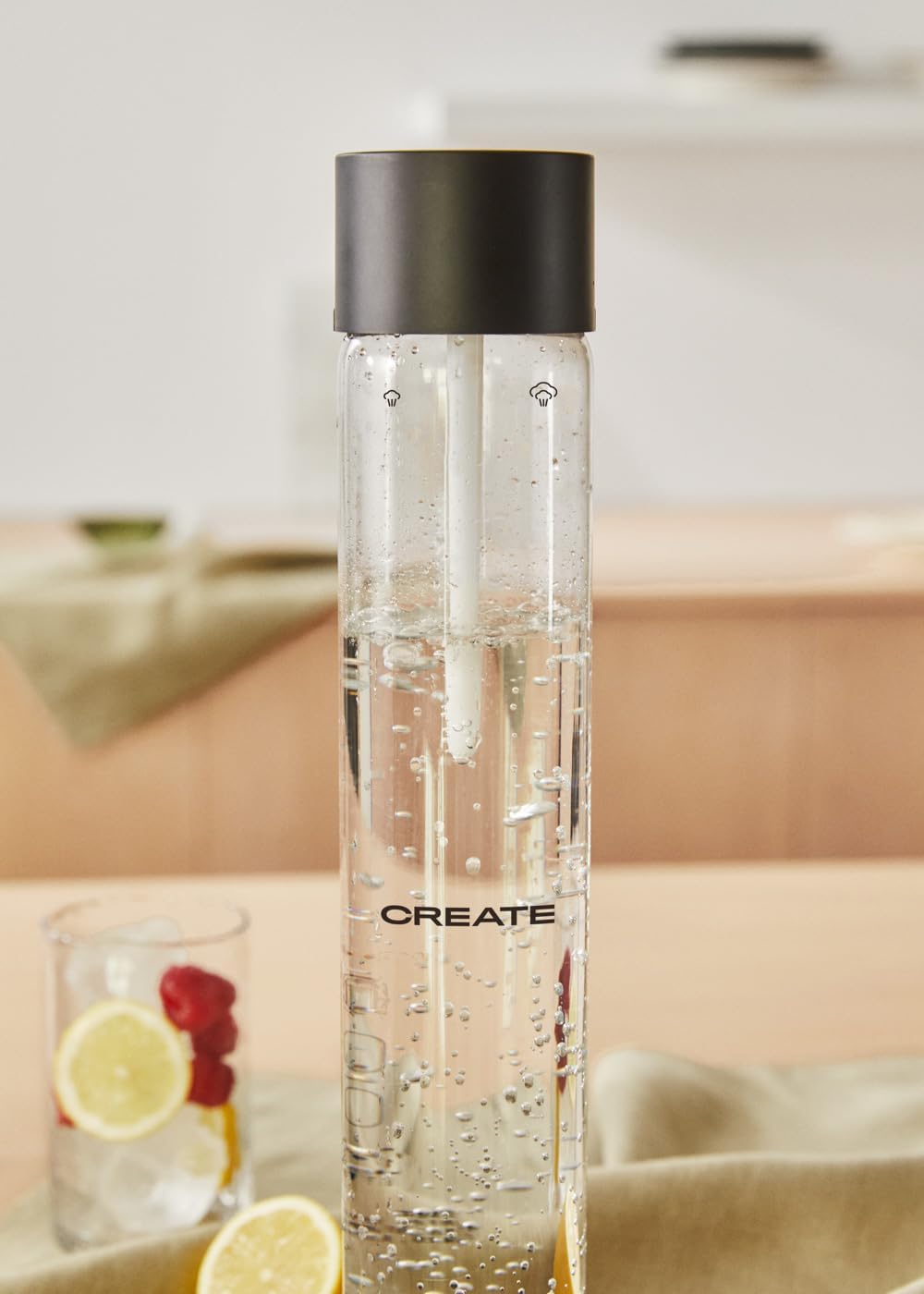 CREATE/SODA MAKER STUDIO/Wassersprudler 1L Sand + Doppelflasche 500ml + 350ml / Keine CO2-Flaschen e