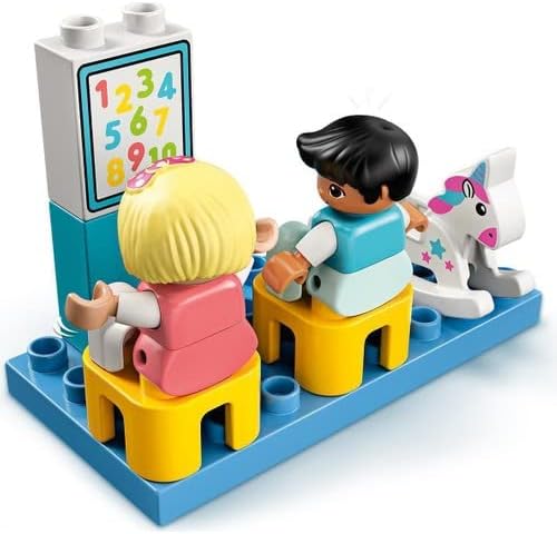 LEGO 10925 DUPLO Spielzimmer-Spielbox, Lernspielzeug, Puppenhaus mit grossen Bausteinen, Spielzeug f