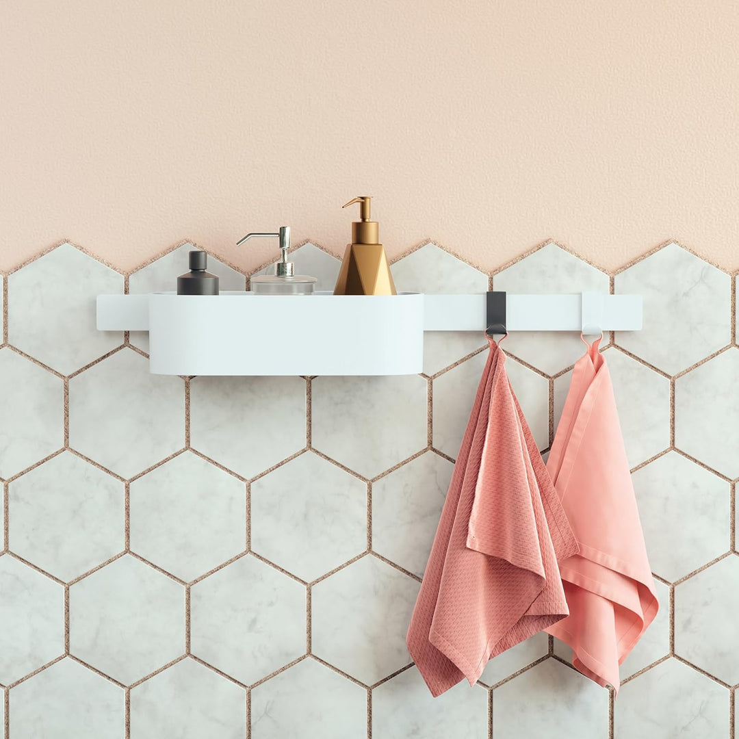 hansgrohe WallStrois - Ablagekorb, Duschablage, Duschkorb ohne bohren, Badezimmer Zubehör, Bad Acces