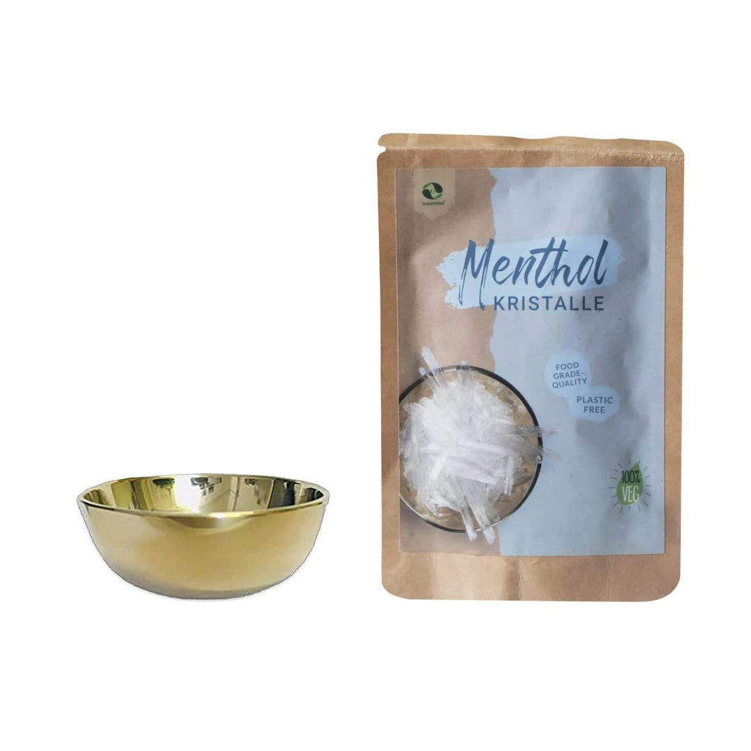 SudoreWell® Sauna Verdampferschale klein Ø 5cm / 2cm hoch plus 25g SudoreWell Menthol Kristalle