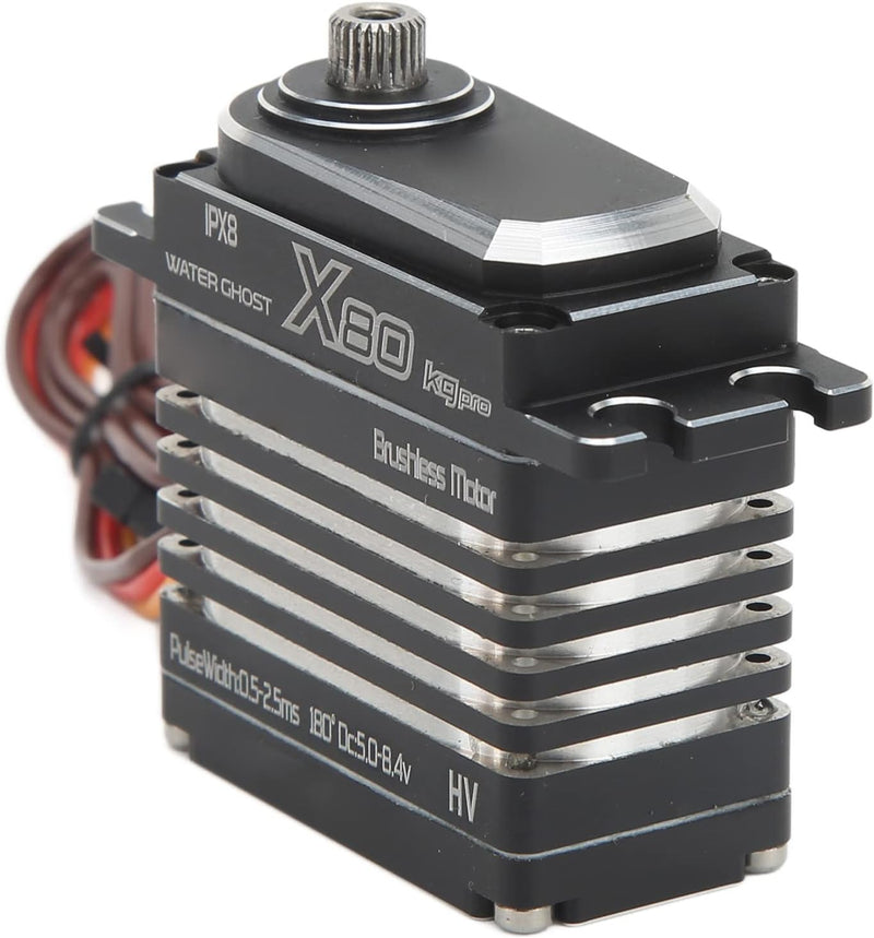 80KG RC Car Servo, Aluminiumlegierung High Torsion IPX8 Wasserdichtes RC Digital Servo für 1/8 1/10