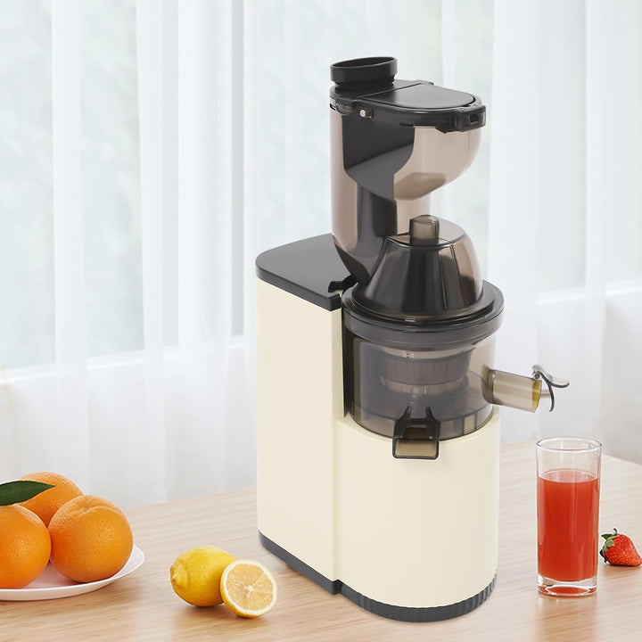 Haushaltsentsafter, Langsamer Entsafter Slow Juicer 500ml(Weiss)
