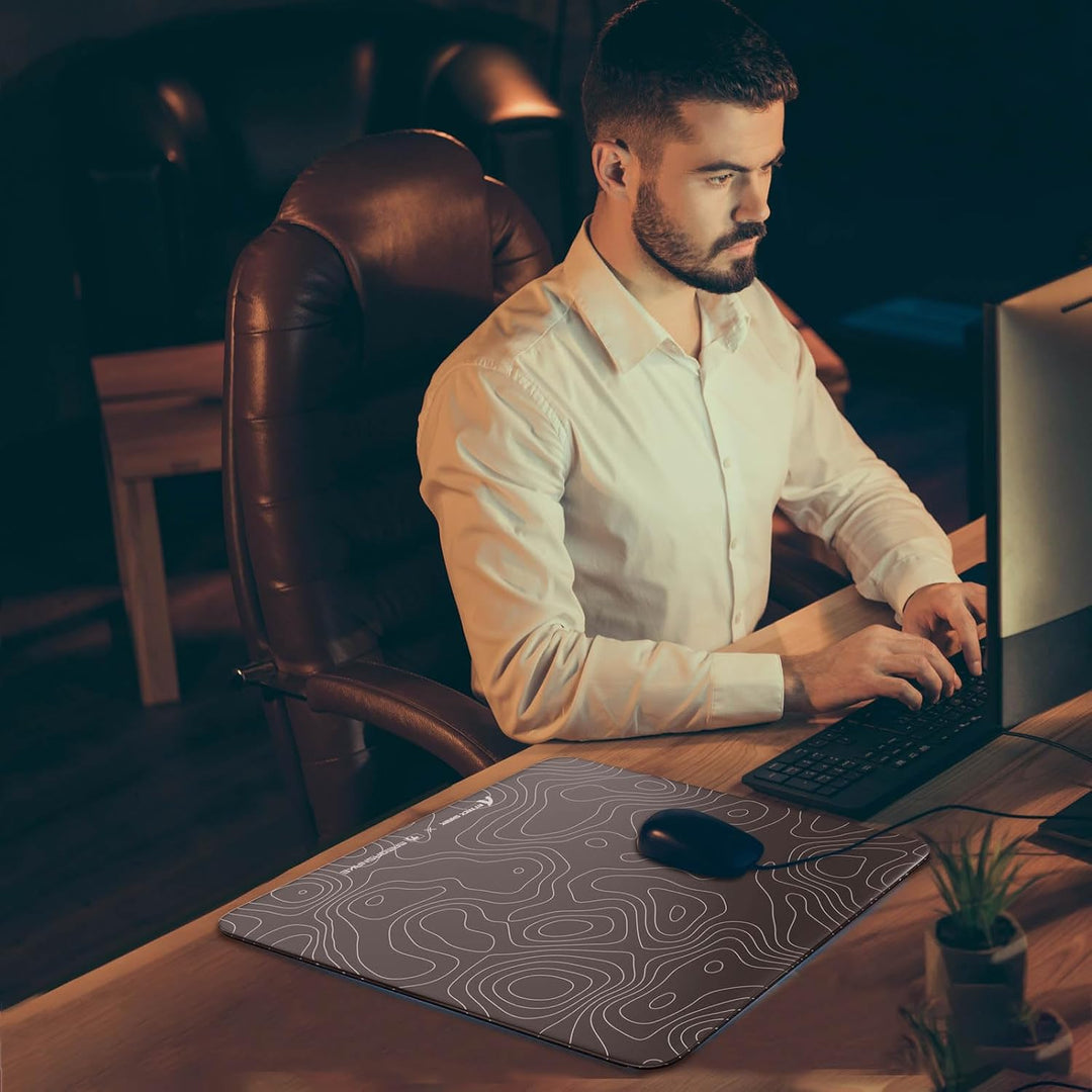 ATTACK SHARK CM05 Gaming-Mauspad Aus Gehärtetem Glas, Ultraglatte Oberfläche, 9H Gehärtetes Glas, 17