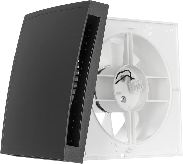 LIRAST Ø 150mm Anthrazit Badlüfter - Ventilator/Lüfter für Effiziente Belüftung im Bad Kuche WC, Ø 1
