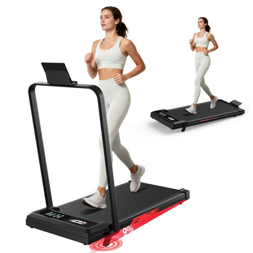 Walking Pad Laufband Klappbar 9%, 1-10 km/h, Brushless Motor | Zuhause und Büro,