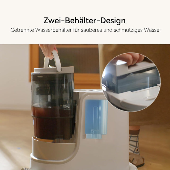 Bear SC 3 Nasssauger Polsterreiniger Gerät, Teppichreiniger Waschsauger Nass Trockensauger mit Dampf