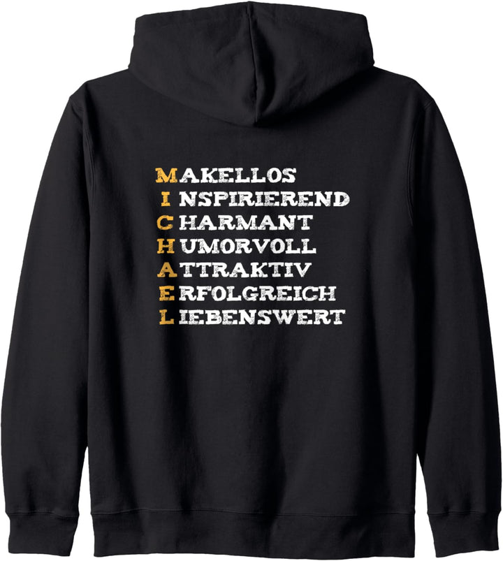 Michael | Positive Adjektive Name Personalisiert Michi Kapuzenjacke