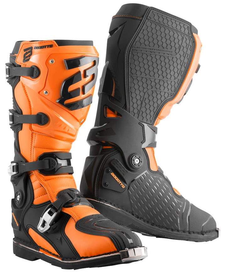 Bogotto MX-7 S Motocross Stiefel, orange/schwarz, 44, Orange Schwarz 44 EU