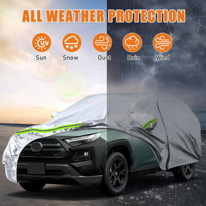 JUDANNA Autoabdeckung Outdoor Wasserdicht Passend für 2012-2024 Toyota RAV4 5-Door SUV, Sommer Vollg