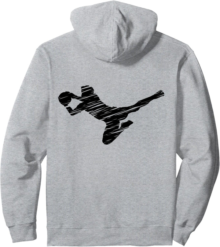Fussballer und Fussball Fan Motiv Vintage Pullover Hoodie