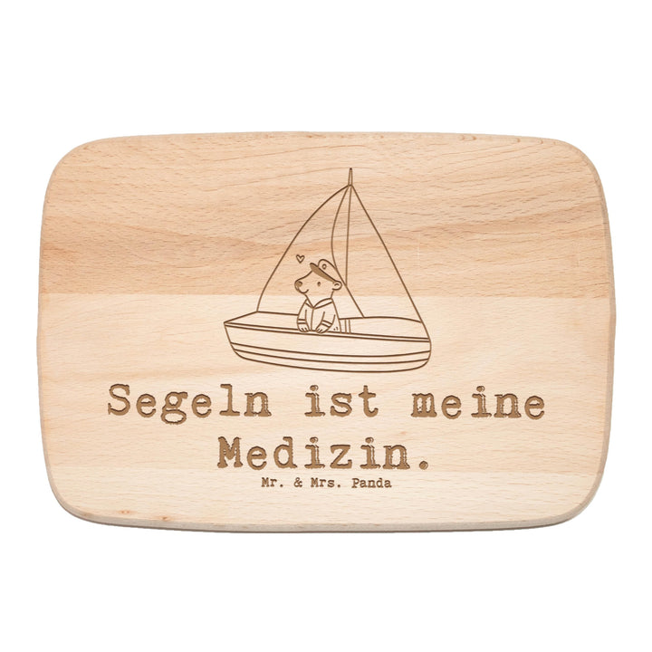 Mr. & Mrs. Panda Frühstücksbrett Bär Segeln - Geschenk, Frühstücksbrettchen, Sport, jausenbrett, Seg