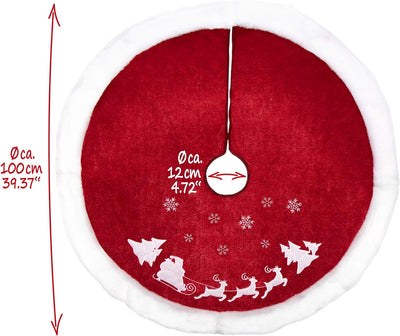 COM-FOUR® Premium Weihnachtsbaumdecke zum Schutz vor Tannennadeln - runde Christbaumdecke für den Li