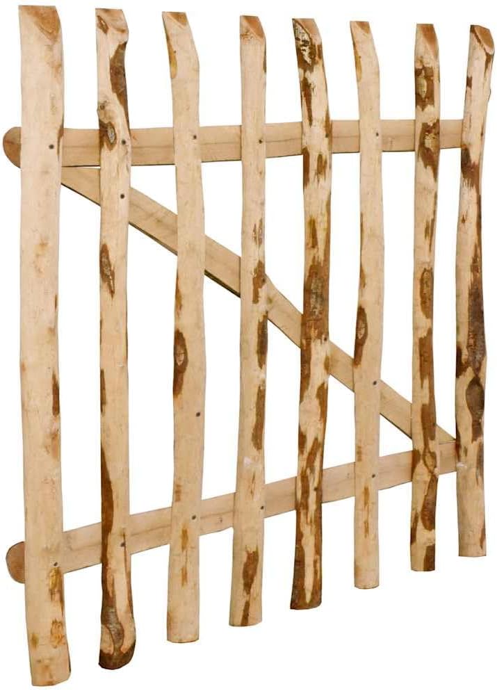 vidaXL 142590 Gartentor 100x90 cm Haselnuss Holz Zauntor Hoftor Gartentür Pforte Tor 100 x 90 cm, 10
