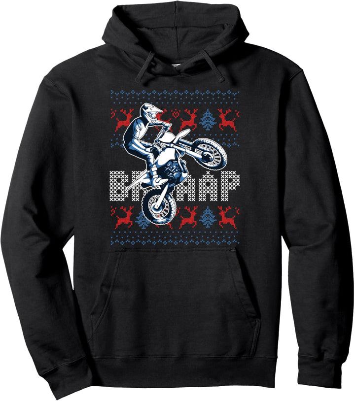 Dirt Motocross Bike Motorrad Ugly Christmas Biker Geschenk Pullover Hoodie