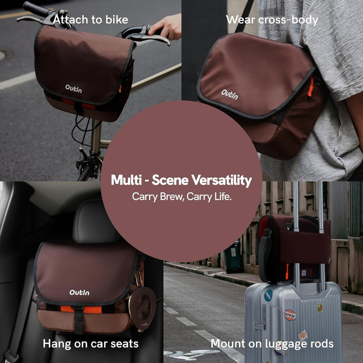 OutIn Flex Messenger Bag, Nylon Schultertasche und Reise Umhängetasche für Damen und Herren, Kompati