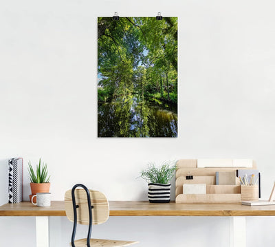 ARTland Poster Kunstdruck Wandposter Bild ohne Rahmen 80x120 cm Hochformat Landschaft Natur Wald Bäu