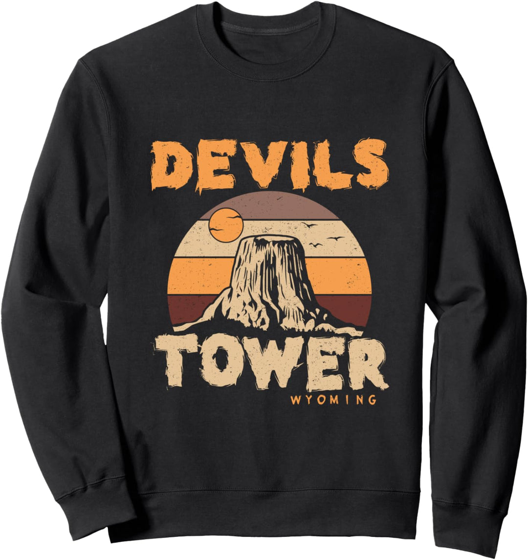 Devil's Tower Wyoming Wandern Camping Berge Sweatshirt