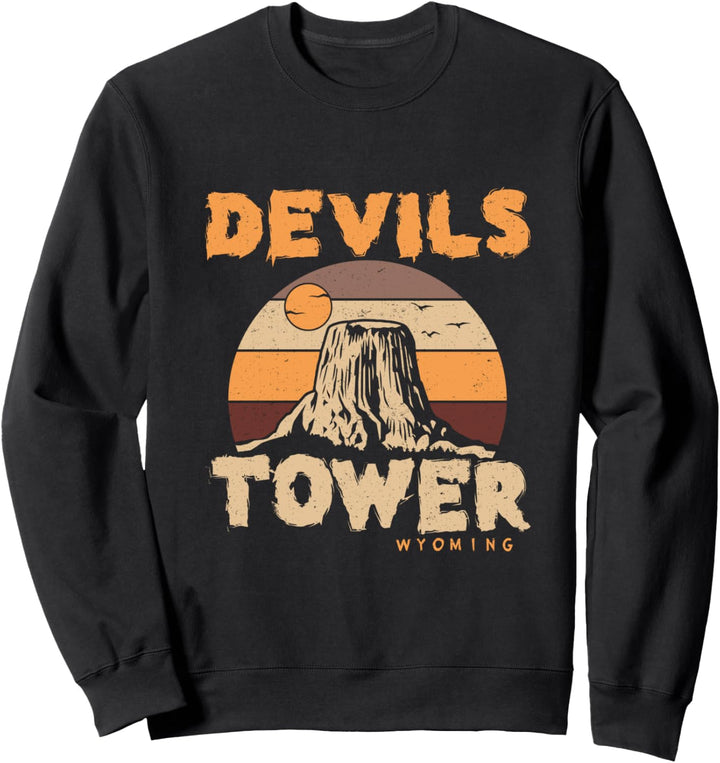 Devil's Tower Wyoming Wandern Camping Berge Sweatshirt