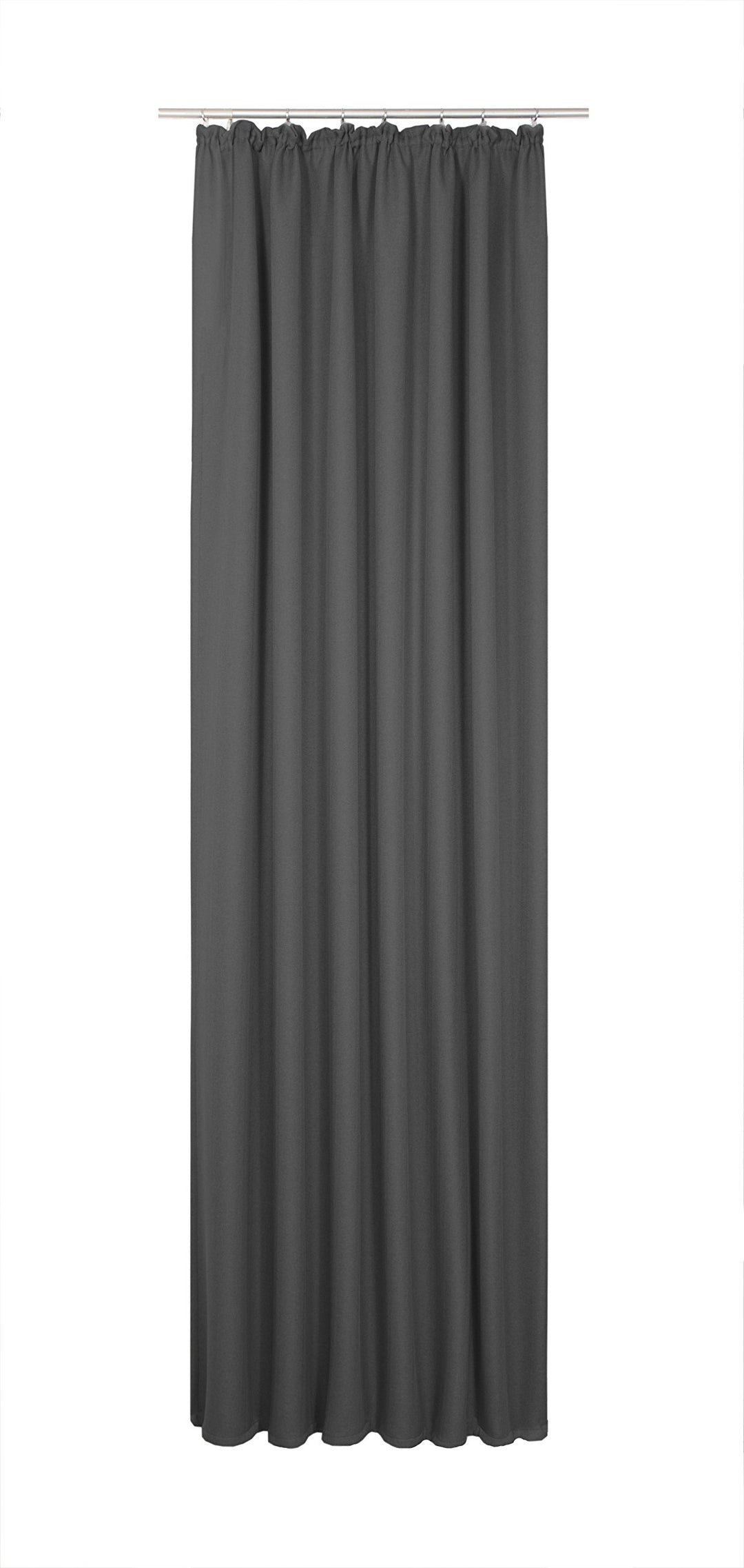 Wirth Fertigschal mit Kräuselband, Polyester, Schwarz, 175 x 132 cm 175 x 132 cm Schwarz, 175 x 132