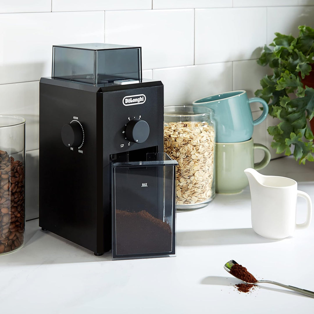 De'Longhi KG79 KG 79 Professionelle Kaffeemühle für bis zu 12 Tassen, Kunststoffgehäuse, schwarz, Sc