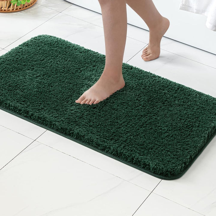 MIULEE Badematte Weiche Badteppich rutschfest Badvorleger Fussmatte Badzimmermatte Bettvorleger Flau