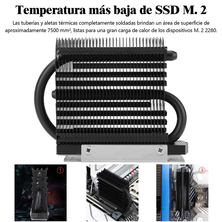 Thermalright HR-09 2280 PRO zwarte SSD heatsink, dubbelzijdig koellichaam, met thermisch siliconenku