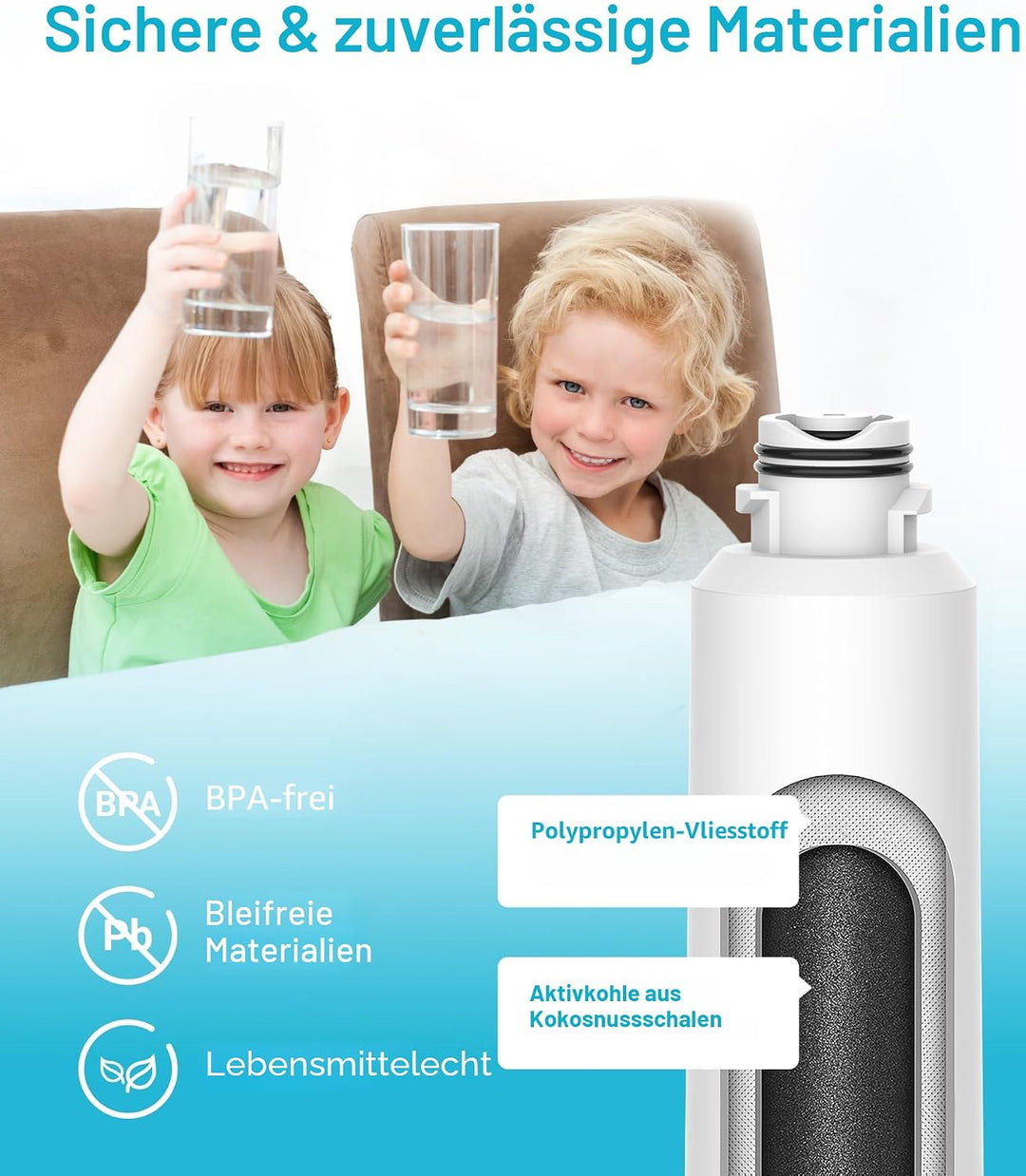 AQUA CREST Kühlschrank Wasserfilter Ersatz für Samsung® DA29-00020B | Ersatz für Samsung® DA29-00020