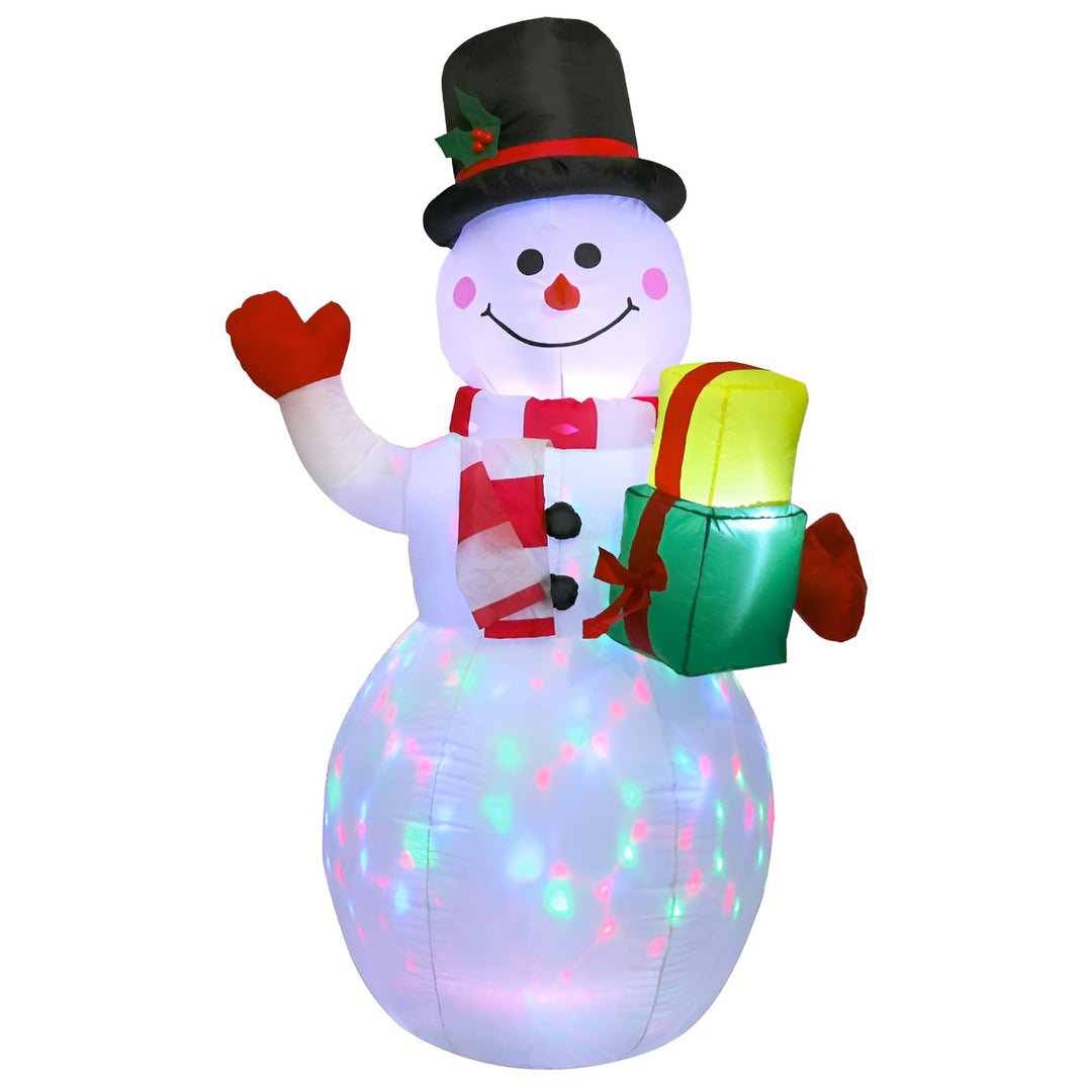 Weihnachten Aufblasbare Aussendekorationen, 5 FT Schneemann mit Hellen Lichtern, Weihnachten Blow Up