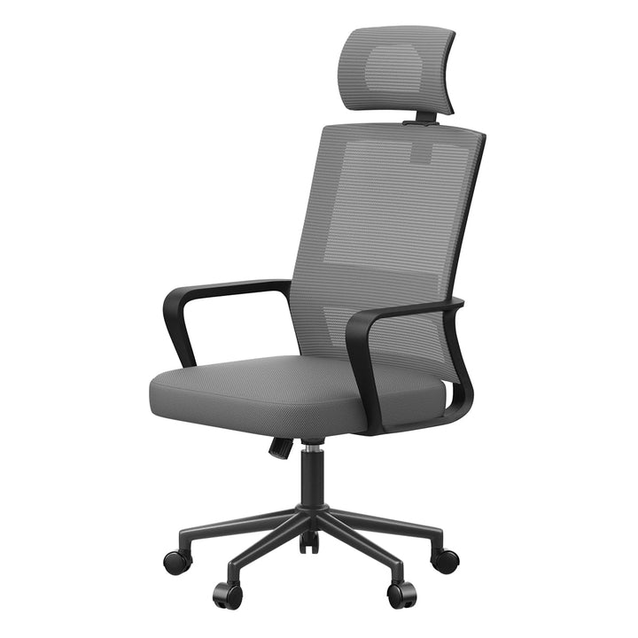 naspaluro Bürostuhl Ergonomisch, Schreibtischstuhl mit Verstellbarer Kopfstütze, Hochklappbaren Arml